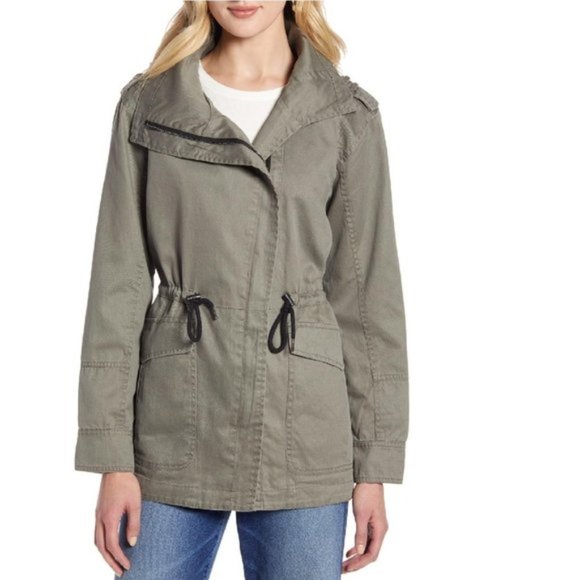 Halogen Drawstring Waist Washed Parka - Picture 1 of 8